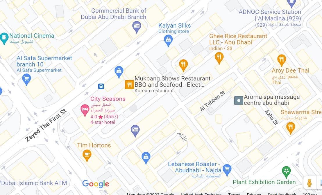 Korean BBQ in Abu Dhabi – Mukbang Shows Electra 3 Korean BBQ table at Mukbang Shows Electra Street, Abu Dhabi