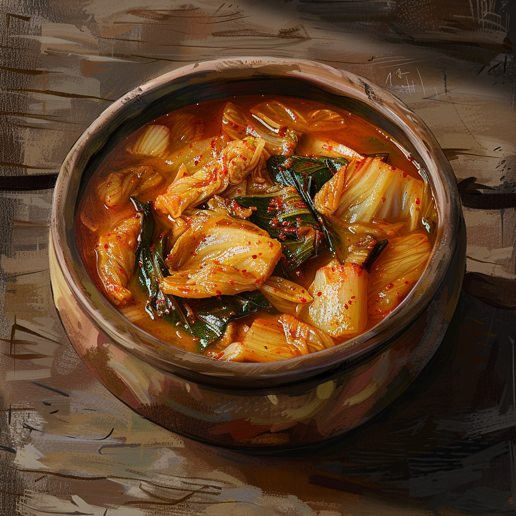 fresh bowl of kimchi