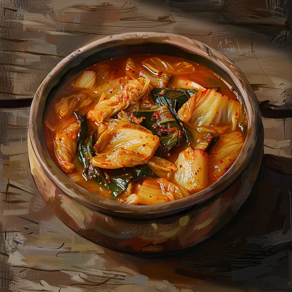 Exploring the Flavors and Cultural Significance of Kimchi Jjigae 1 fresh bowl of kimchi