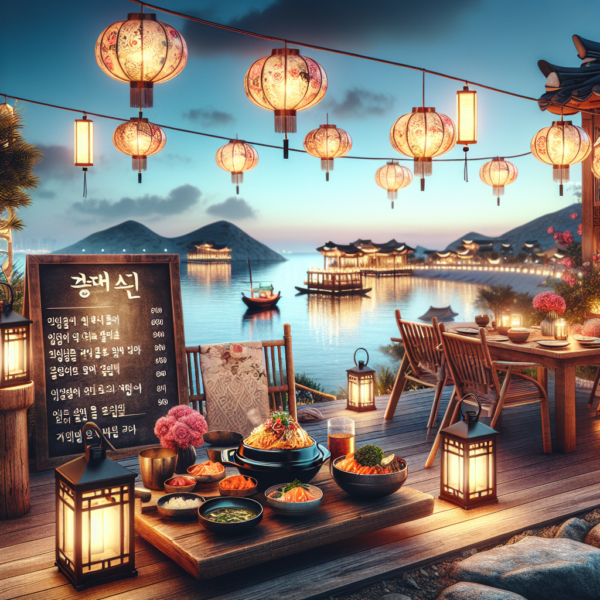 Korean lakeside dining