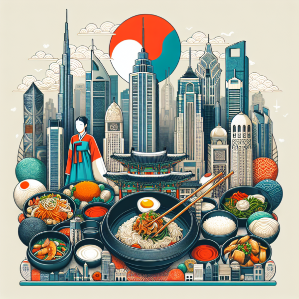 Korean food cityscape fusion