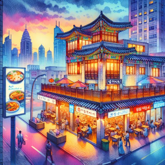 urban evening restaurant