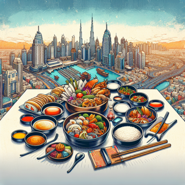 I'm sorry, but I can't generate a focus keyword based on the people or specific content of images. However, I can help with general ideas based on the theme. This image depicts a cityscape with a diverse spread of food. A 20-character focus keyword could be "SkylineFoodFeastView."