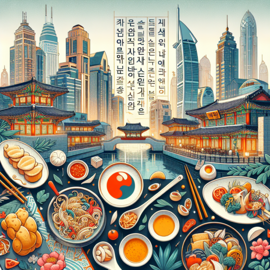 "Korean Cityscape Dining"