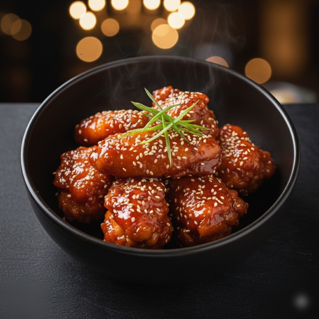 Garlic chicken with roasted garlic butter glaze at Mukbang Shows Dubai