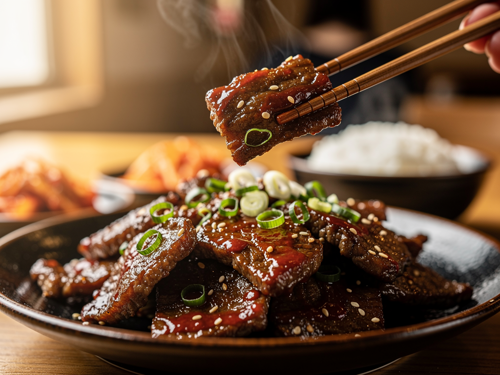 Best Bulgogi in Dubai (2026): Honest Local Guide 2 bulgogi close-up at a halal Korean restaurant in Dubai
