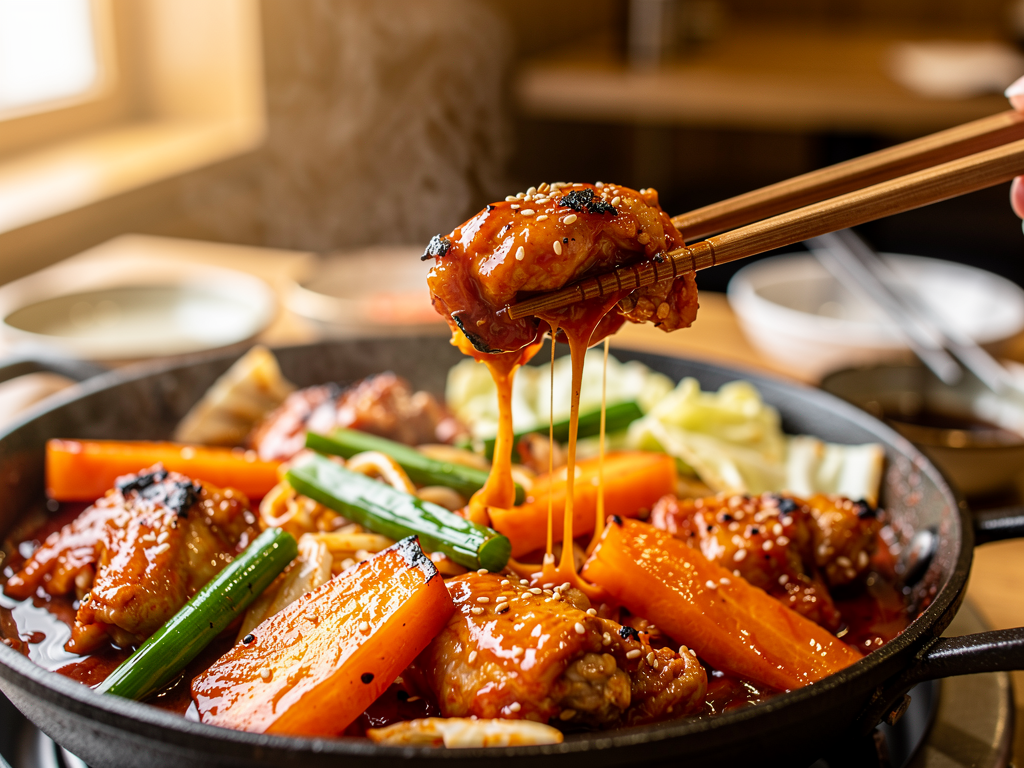 Best Dakgalbi in Dubai (2026): Honest Local Guide 2 dakgalbi close-up at a halal Korean restaurant in Dubai