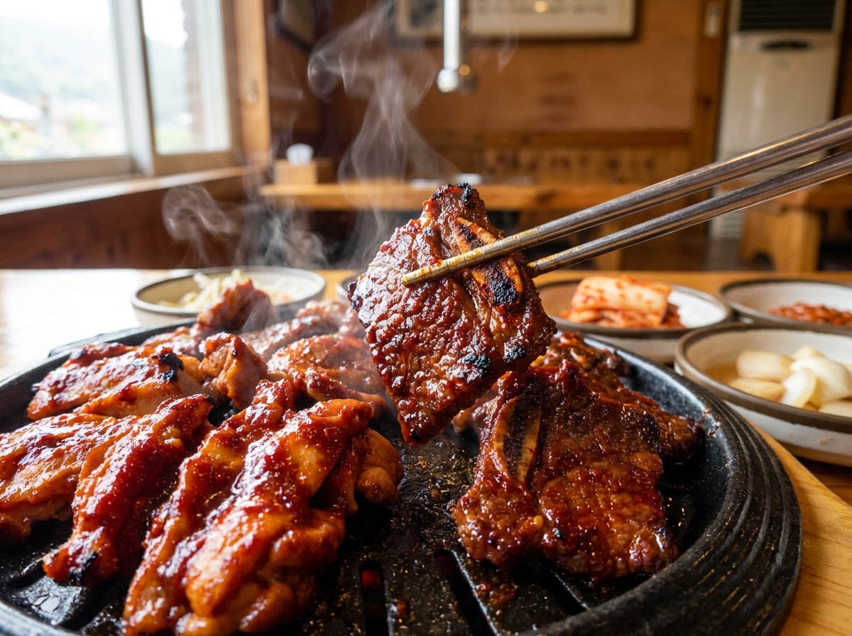 Best Korean BBQ in Abu Dhabi (2026): Honest Local Guide 2 korean bbq close-up at a halal Korean restaurant in Abu Dhabi
