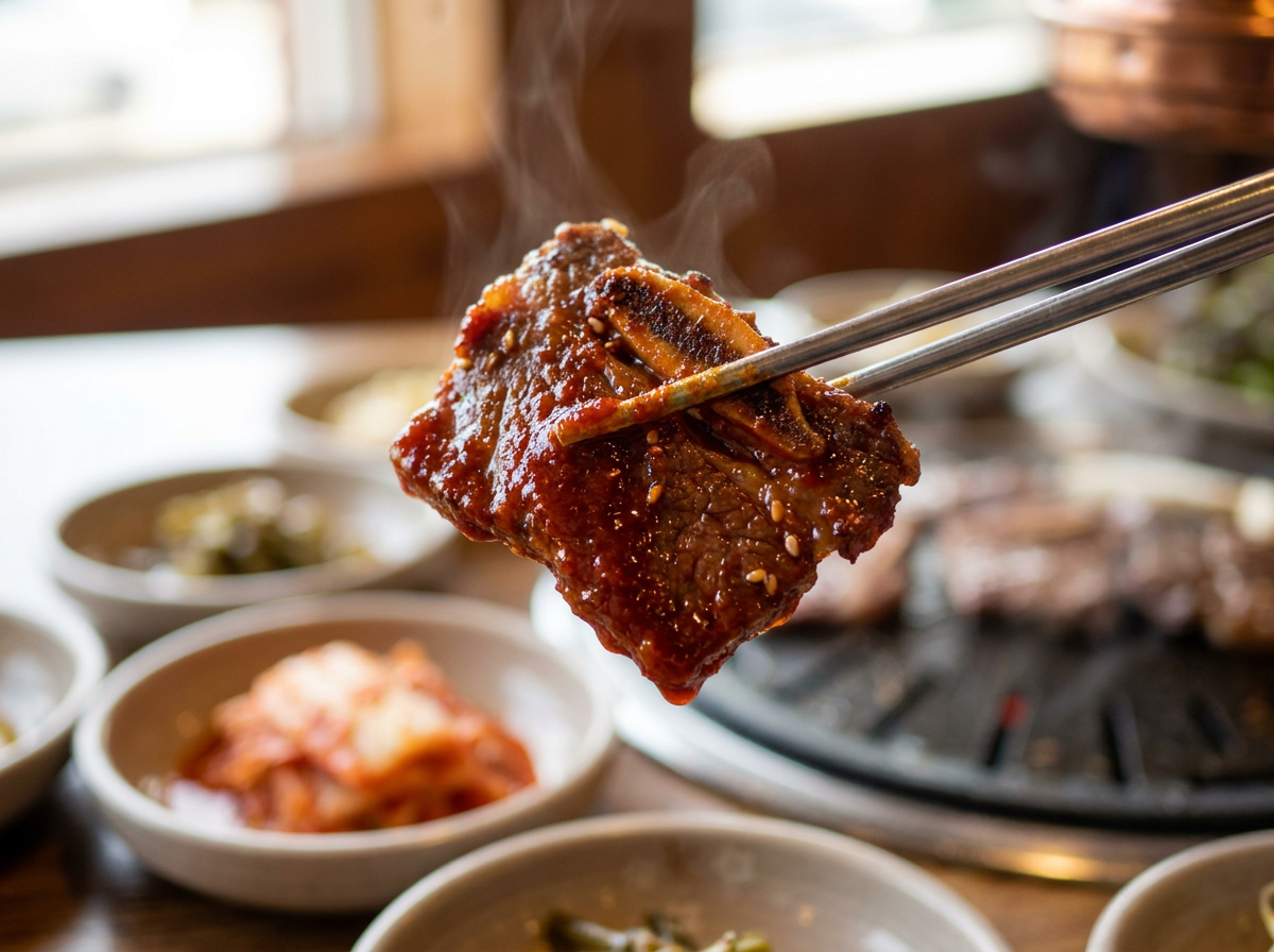 Best Korean BBQ in Dubai (2026): Honest Local Guide 2 korean bbq close-up at a halal Korean restaurant in Dubai