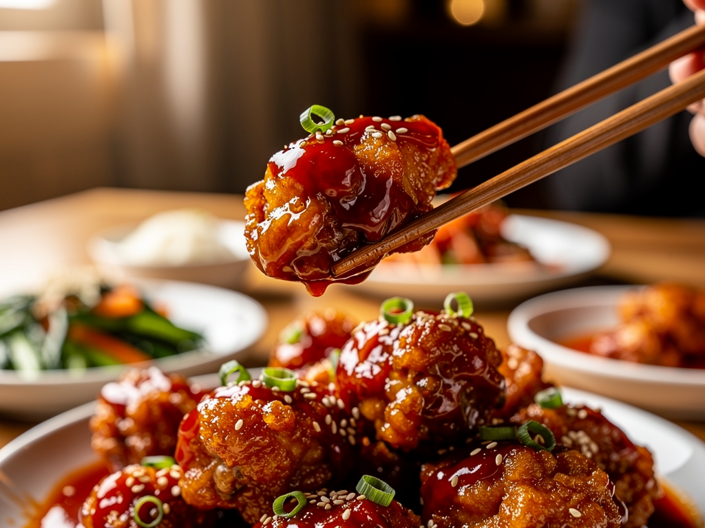 Best Korean Fried Chicken in Sharjah (2026): Honest Local Guide 2 korean fried chicken close-up at a halal Korean restaurant in Sharjah