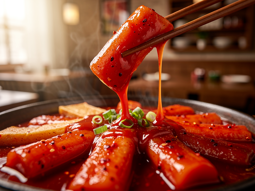 Best Tteokbokki in Abu Dhabi (2026): An Honest Local Guide 2 tteokbokki close-up at a halal Korean restaurant in Abu Dhabi