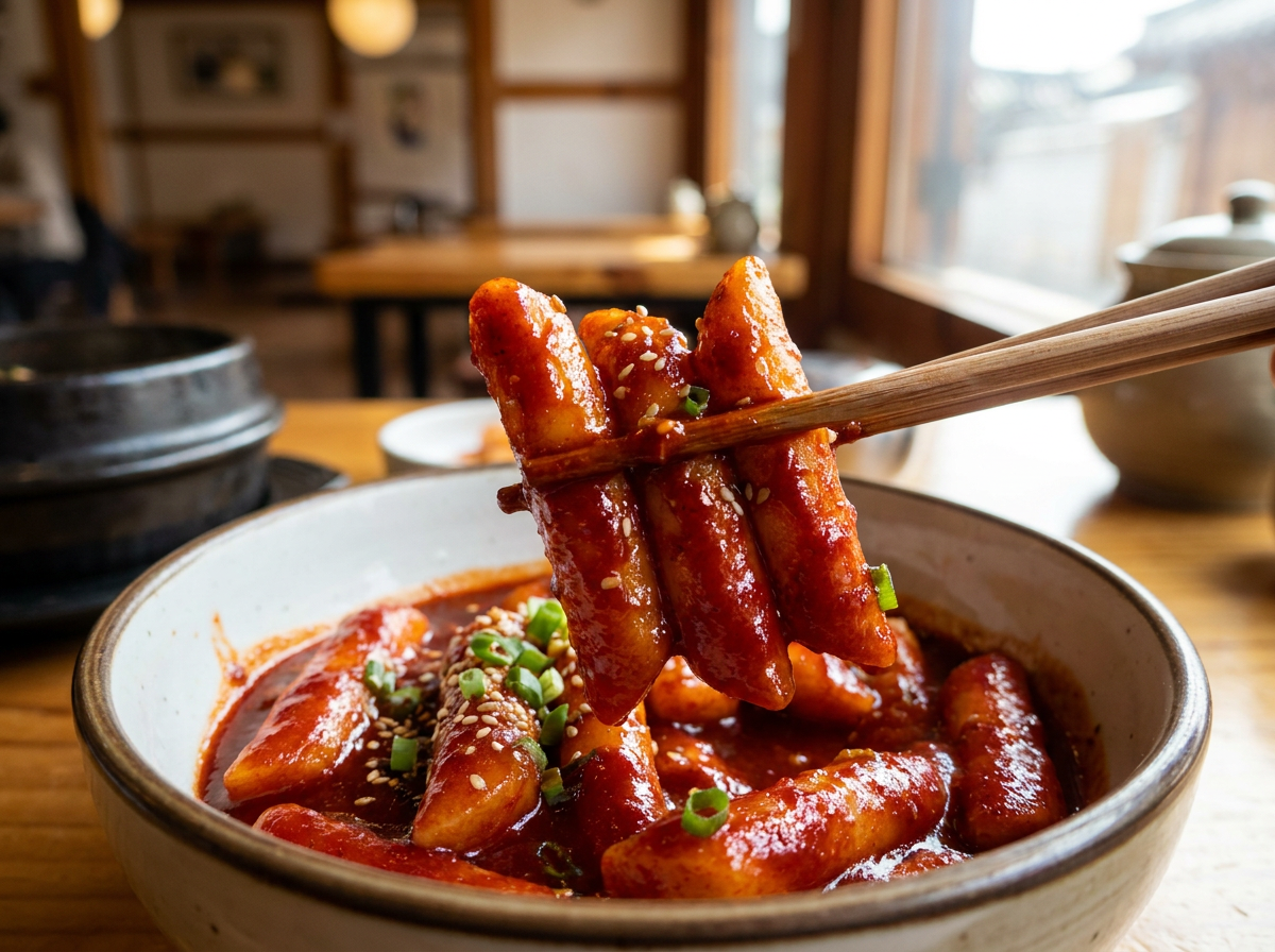 Best Tteokbokki in Dubai (2026): Honest Local Guide 2 tteokbokki close-up at a halal Korean restaurant in Dubai
