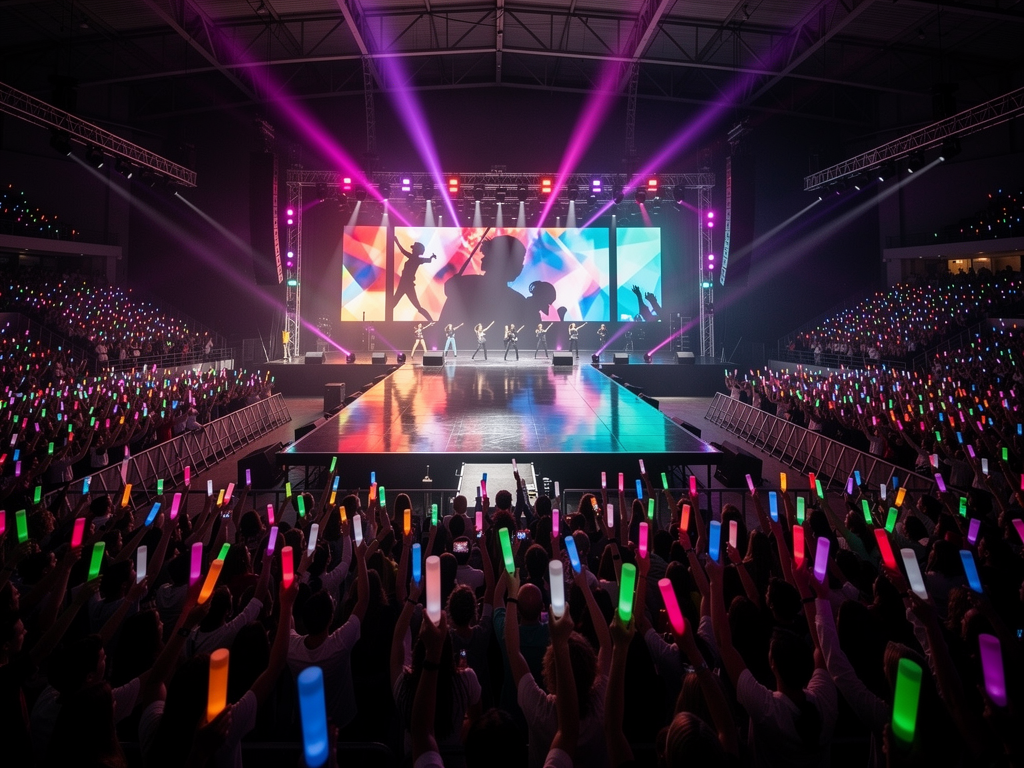 Vibrant crowd at K-Pop Fever Live Abu Dhabi 2026 concert inside Etihad Arena