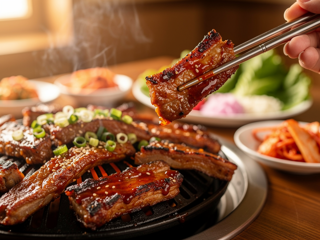 Korean Restaurant Bur Dubai (2026): Honest Local Guide 2 korean barbecue close-up at a halal Korean restaurant near Bur Dubai