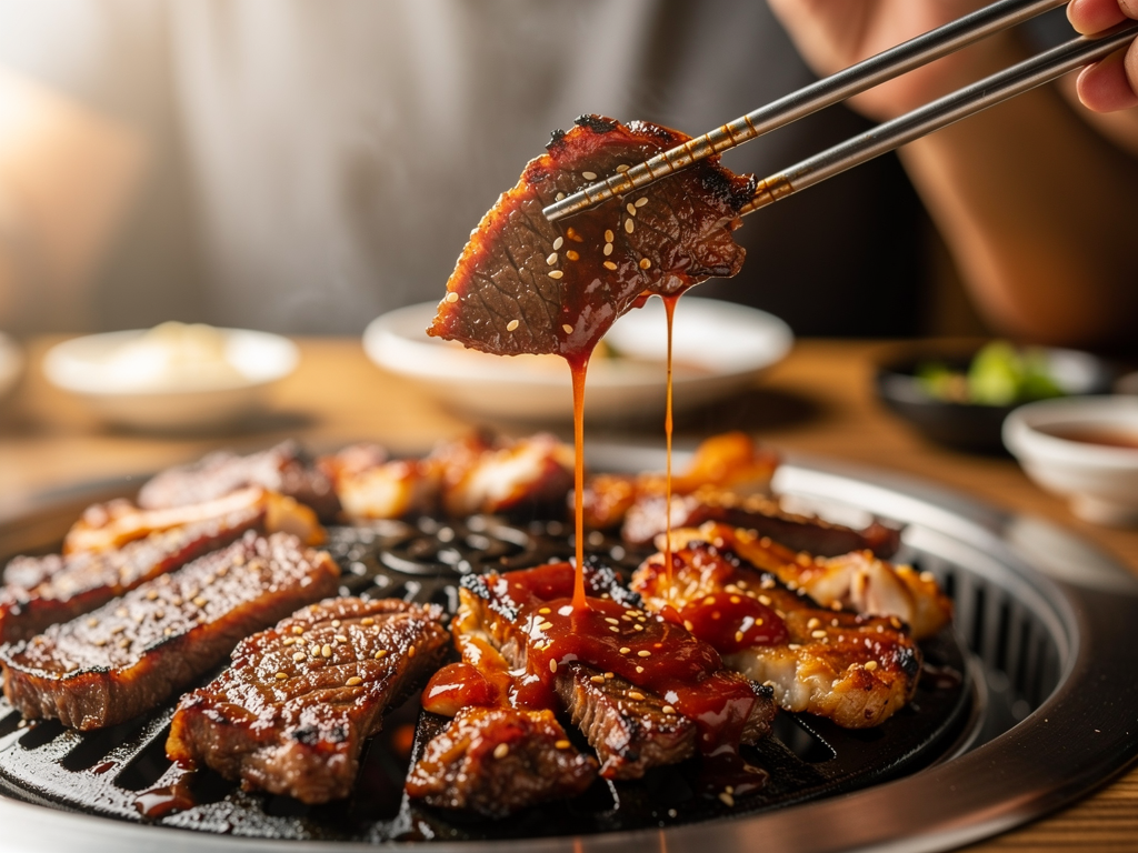 Korean Restaurant Near Dubai Mall (2026): Honest Local Guide 2 korean barbecue close-up at a halal Korean restaurant in Dubai