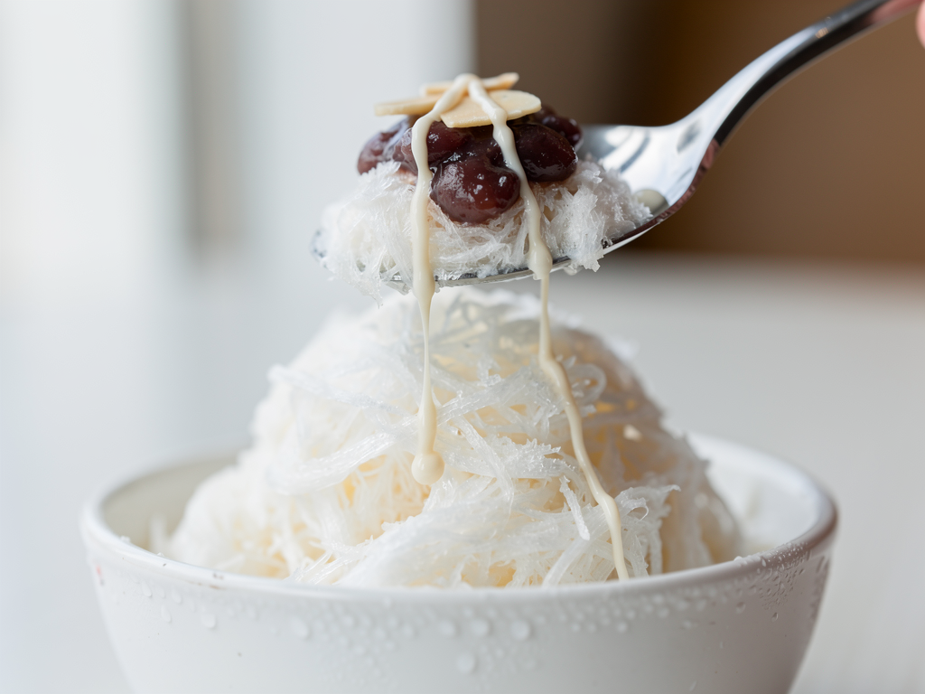 Best Korean Desserts in Abu Dhabi (2026): Honest Local Guide 2 korean bingsu shaved ice close-up at a Korean dessert spot in Abu Dhabi