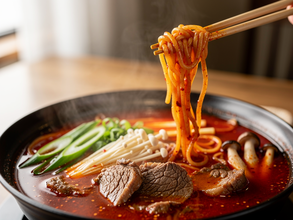 Best Korean Soup in Dubai (2026): Honest Local Guide to Tang and Guk 2 Korean beef soup close-up at a halal Korean restaurant in Dubai