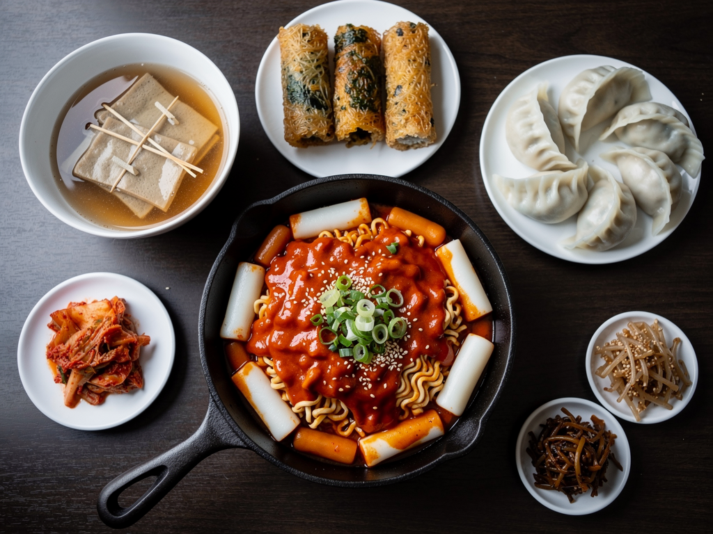 Best Rabokki in Abu Dhabi (2026): Honest Local Guide 3 Rabokki served alongside the wider Korean street food table in Abu Dhabi