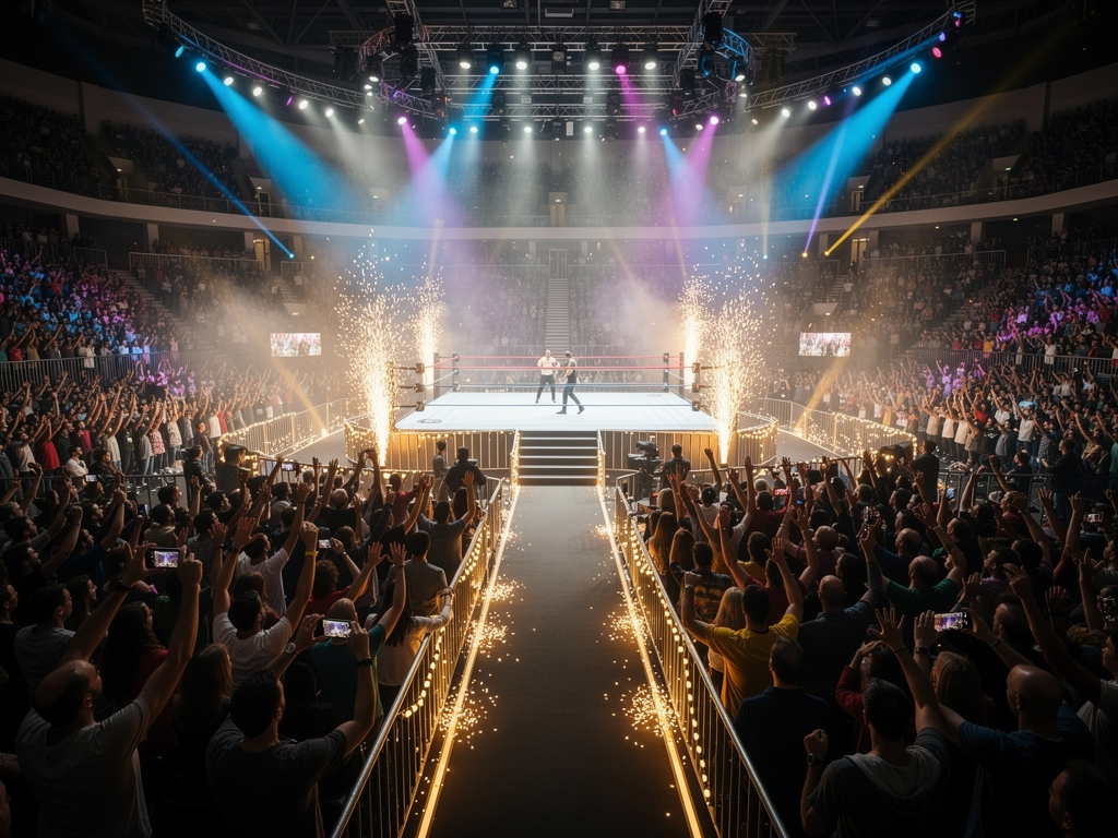 WWE Live Abu Dhabi 2026 arena crowd