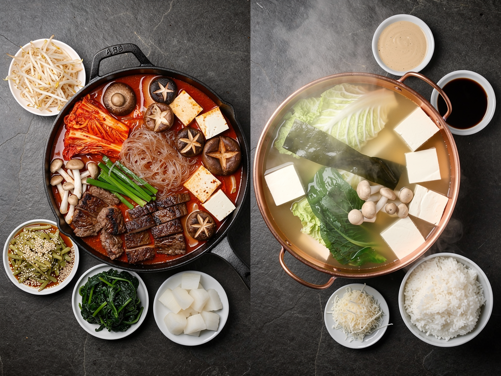 Korean jeongol and Japanese shabu shabu hot pots compared in Dubai