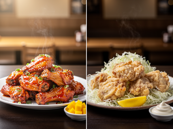 korean fried chicken vs karaage