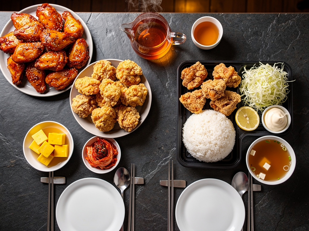 Korean Fried Chicken vs Karaage: The Honest 2026 Guide for UAE Diners 3 Korean and Japanese fried chicken table spread compared in the UAE