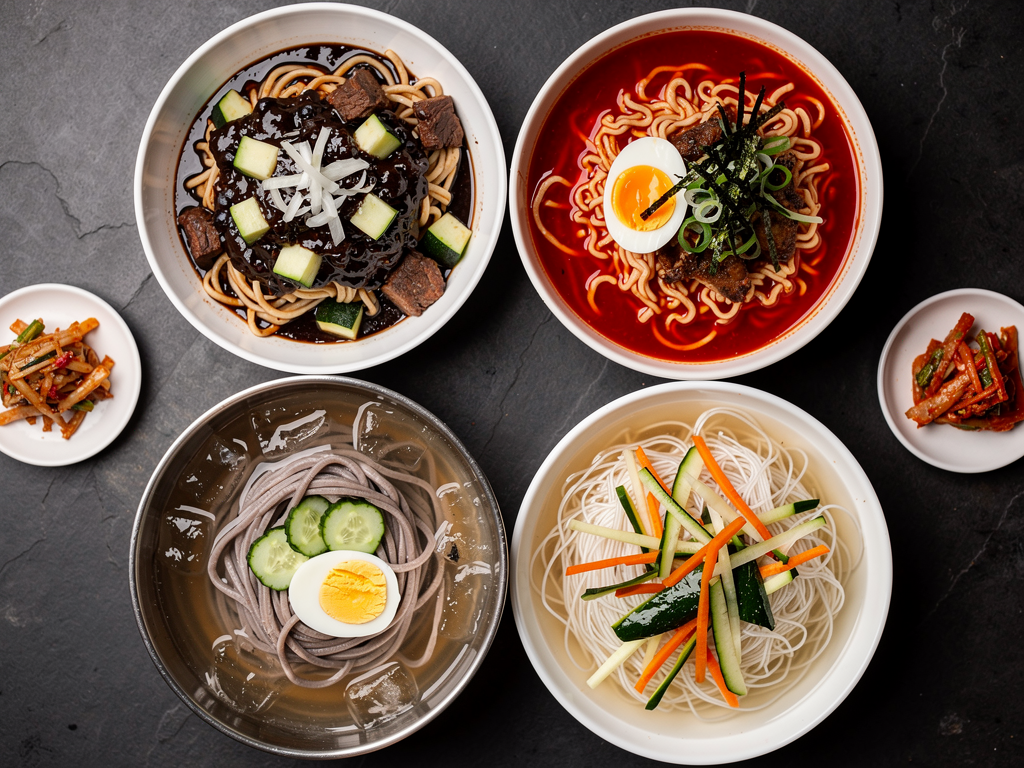Korean Noodles Abu Dhabi (2026): The Honest Guide to Every Bowl and What It Should Cost 3 Cold and hot Korean noodle bowls compared in Abu Dhabi