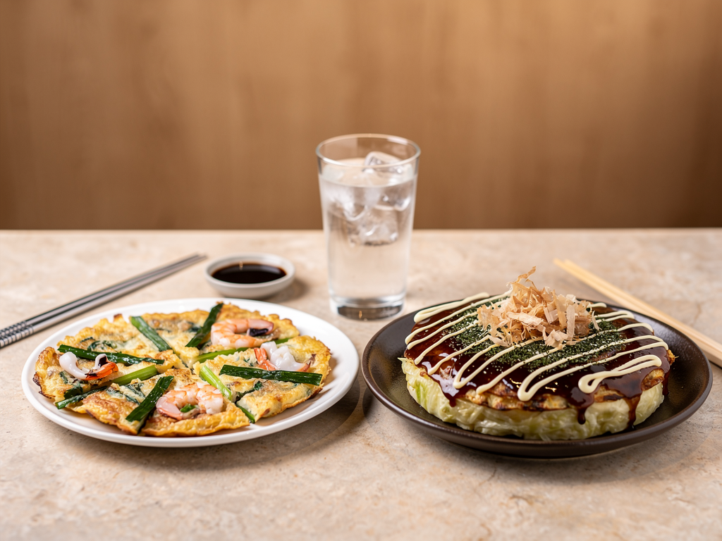 korean pancake vs okonomiyaki