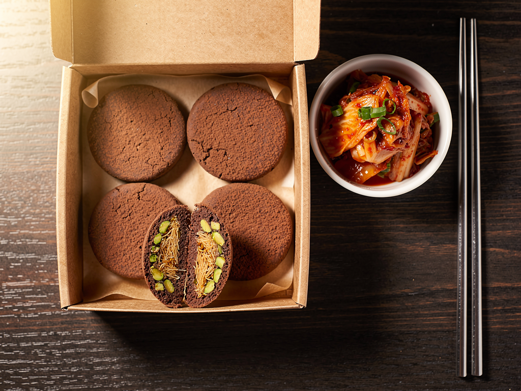 Dubai Chewy Cookie Abu Dhabi (2026): The Honest Guide to Where to Buy One Today 3 Take-home box of Dubai chewy cookies from a Korean restaurant in Abu Dhabi