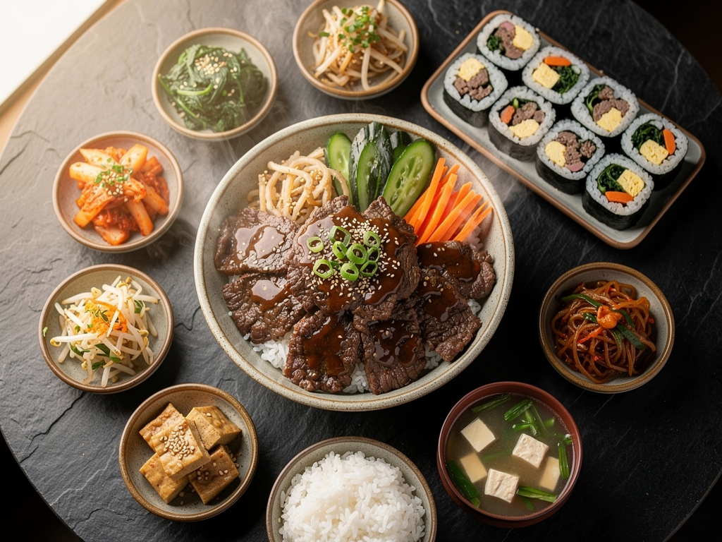 Dupbap vs Kabsa (2026): The Honest UAE Guide 3 Korean dupbap with banchan on a shared table