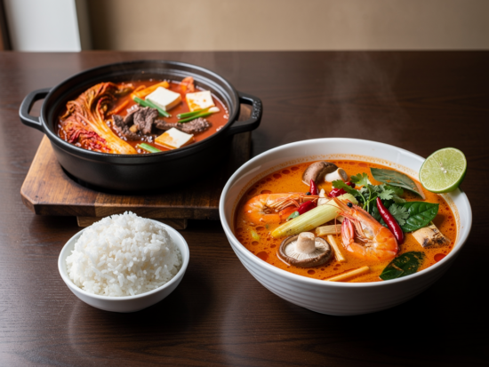 kimchi jjigae vs tom yum