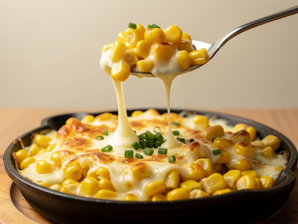 Korean Corn Cheese vs Mac and Cheese (2026): Honest UAE Guide 2 Close-up of Korean corn cheese with sweetcorn kernels in melted mozzarella