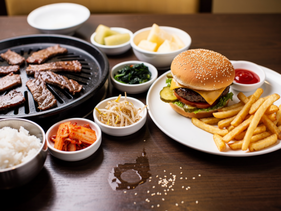 korean food vs american food
