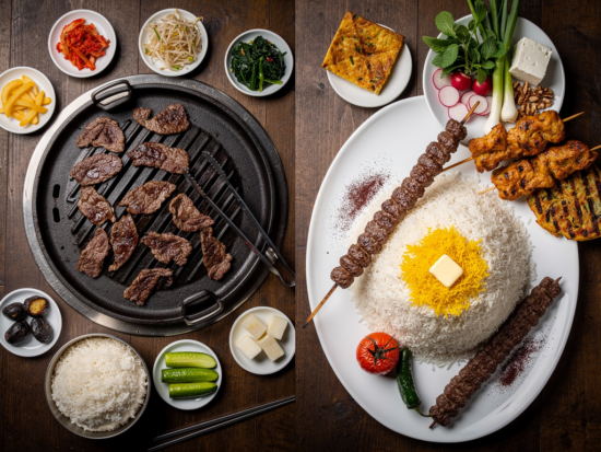 korean food vs iranian food