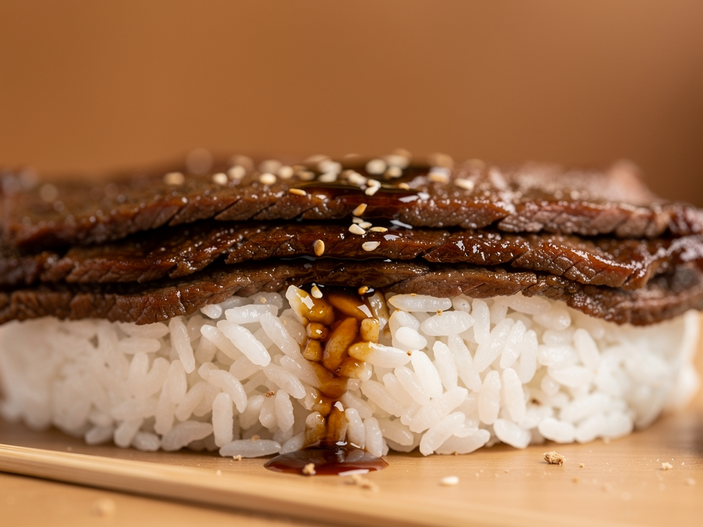 What Is Dupbap? (덮밥) The Complete 2026 Guide for the UAE 2 close-up of a Korean bulgogi dupbap rice bowl with beef laid over rice